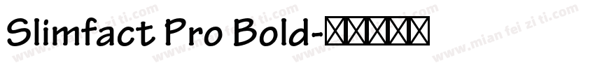 Slimfact Pro Bold字体转换